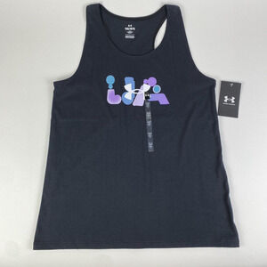 Under Armour Bubble Abbreviation‎ Tank Black Youth Size L Brand New With Tags